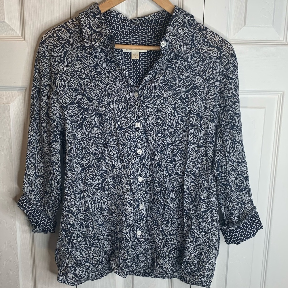 Coldwater Creek Paisley Buttondown